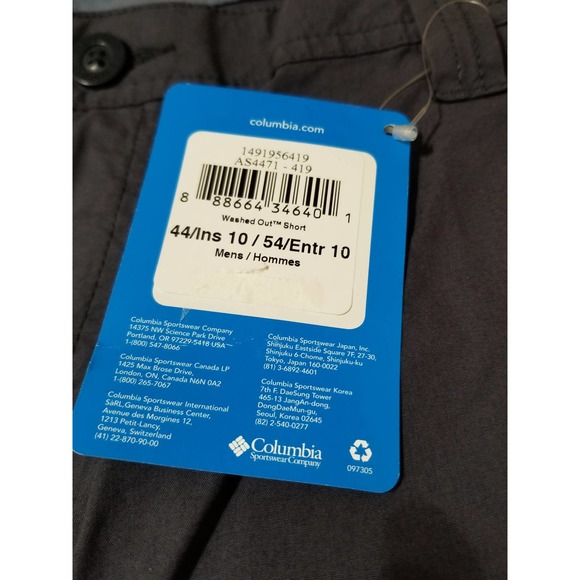 Columbia NWT Men's Modern Classic Shorts Easy Fit 10' Size 44 Color Gray - Picture 7 of 12